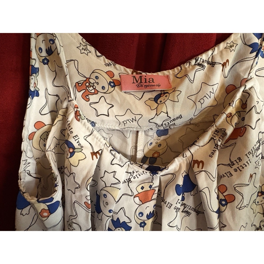 Mia Pajama Gown YL Girls EUC Spaghetti Straps Cream, CB52